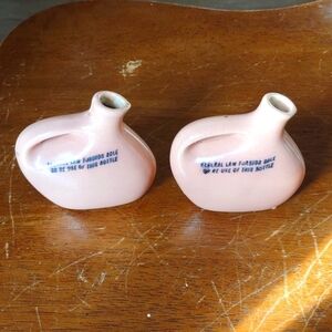 Vintage Miniature Mohawk Liquor Pottery Jugs Set of 2